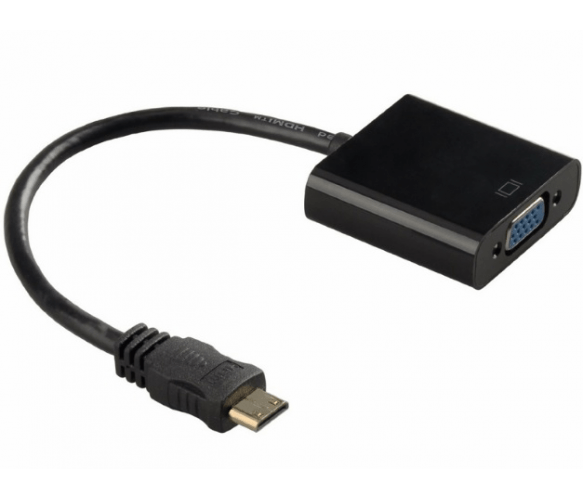 Переходник mini HDMI (папа) на VGA (мама); 30cm; 4K/2K