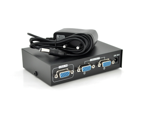 Разветвитель VGA на 2 порта; активный; KV-FJ2502S