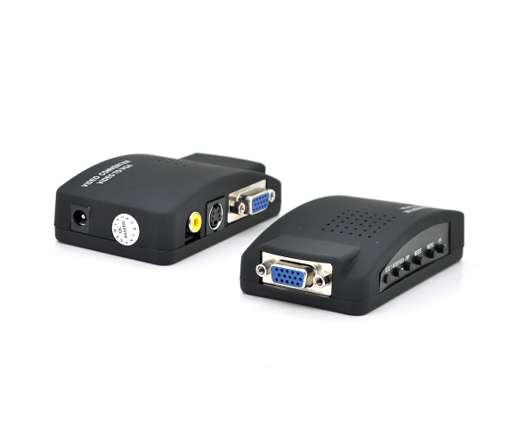 Переходник-конвертер AV RCA/S-Video to VGA; активный
