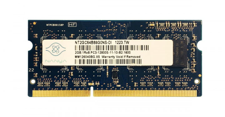 SODIMM 2Gb DDR3-1600 Nanya NT2GC64B88G0NS-DI