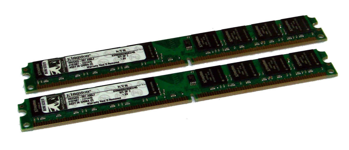 DIMM 4GB (2GB x 2) DDR2 800MHz PC-6400 Kingston KVR800D2N6K2/4G