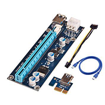 Райзер 6 pin v006C USB 3.0 PCI-E 1X-16X Riser для видеокарт 60см 77187