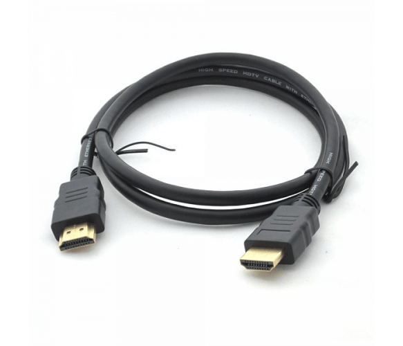 Кабель Merlion HDMI-HDMI HIGH SPEED 0.8m; v1.4; OD-7.5mm; круглый Black; коннектор Black; (Пакет) Q500