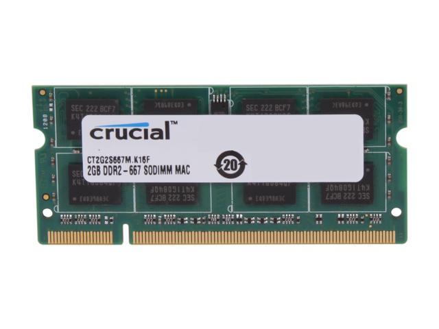 Оперативная память для ноутбука SODIMM DDR2 2GB 667MHz Crucial CT2G2S667M