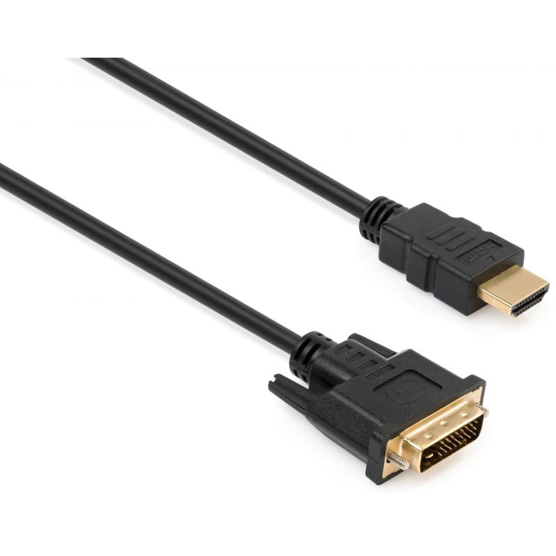 Кабель HDMI to DVI 24+1pin/ 1.8m Vinga (VCPHDMI2DVIMM1.8BK)