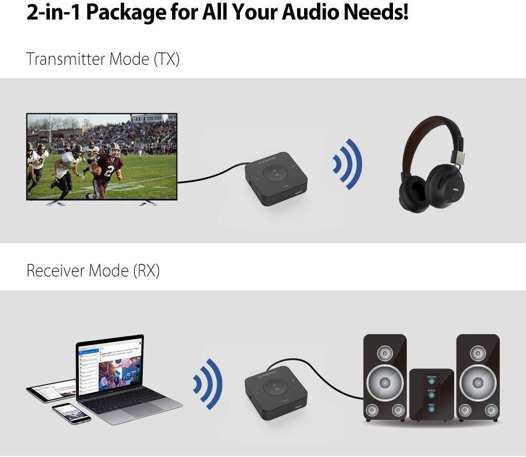 Bluetooth 4.2 TX RX передавач-приймач 2 в 1 для аудіо