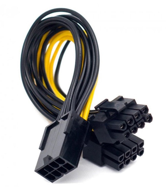 Кабель живлення 8 pin - 2 x 6+2 pin F/M для відеокарт 0.2 м
