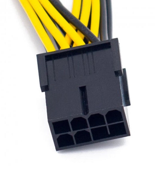 Кабель живлення 8 pin - 2 x 6+2 pin F/M для відеокарт 0.2 м