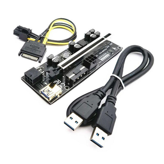 Райзер Sata 6 Pin v010S Plus USB 3.0 PCI-E 1X - 16X Riser для відеокарт 60см
