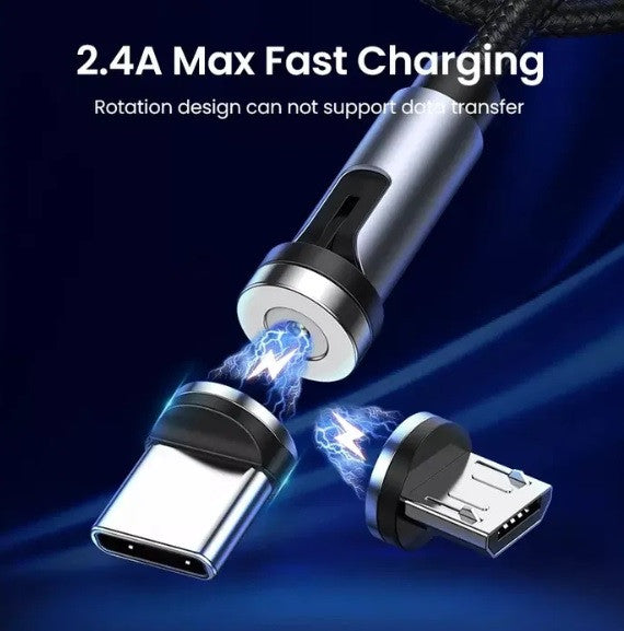 Магнітний кабель Essager USB Type-C 2m 2.1A 360°