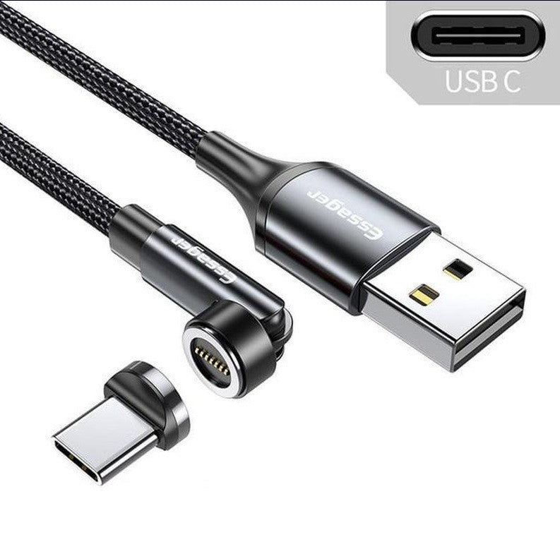 Магнітний кабель Essager USB Type-C 2m 2.1A 360°