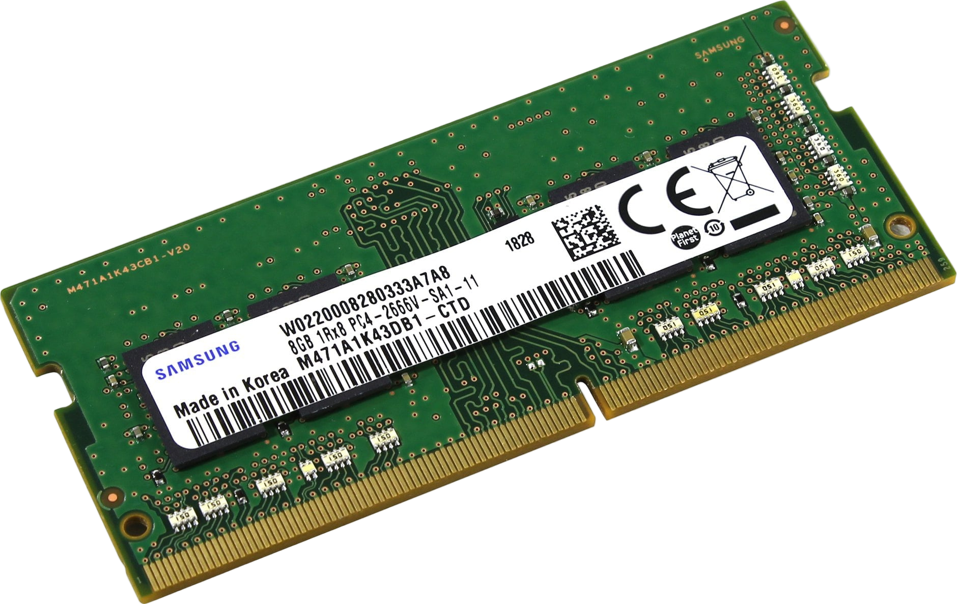 SODIMM DDR4 8GB Samsung M471A1K43DB1-CTD – купить – Informatica