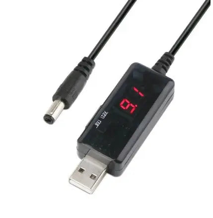Кабель живлення KWS-910 USB DC 5.5x2.5 для роутера модему 9v та 12v від Powerbank повербанка 77543