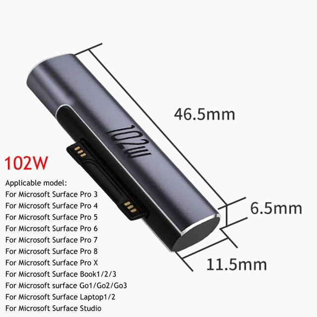 Type-c Surface переходник 15V PD 102W для Microsoft Surface