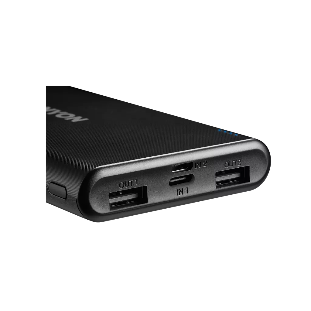 Батарея універсальна Canyon PB-108 10000mAh, Input 5V/2A, Output 5V/2.1A(Max), black (CNE-CPB1008B)