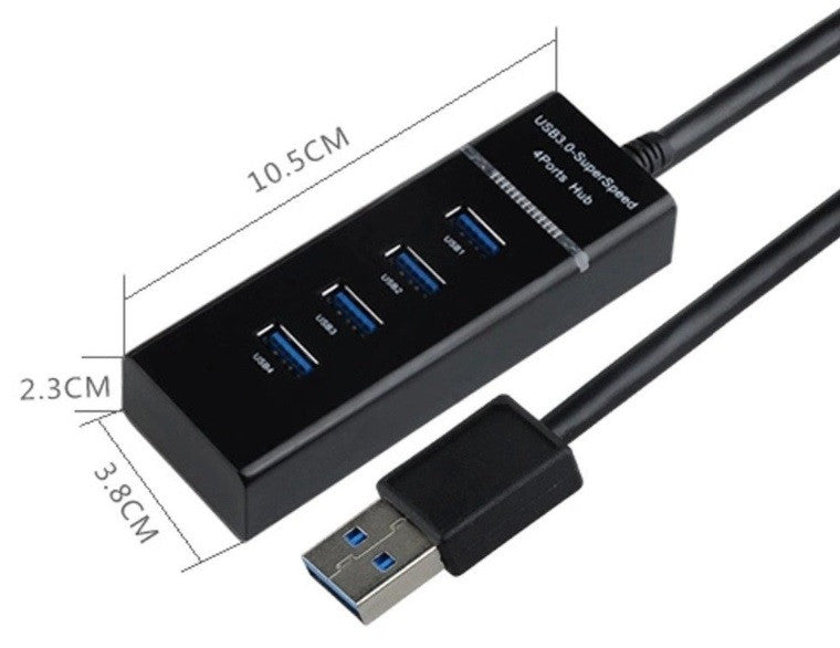 USB-хаб USB 3.0 на 4 порта с micro USB питанием