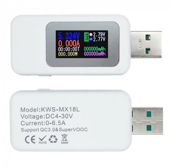 USB Тестер KWS-MX18L - вольтметр амперметр
