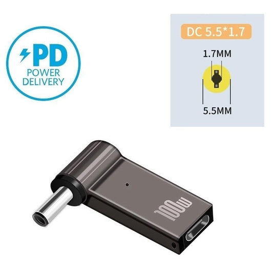 USB Type-C 100W адаптер живлення DC 5.5×1.7 для ноутбуків Acer