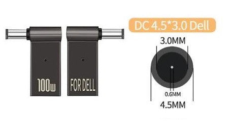 USB Type-C 100W адаптер живлення DC 4.5×3.0*0.6 для зарядки ноутбука