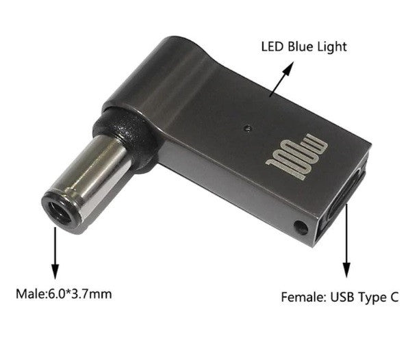 USB Type-C 100W адаптер питания 6.0×3.7*0.6 для ноутбуков Asus