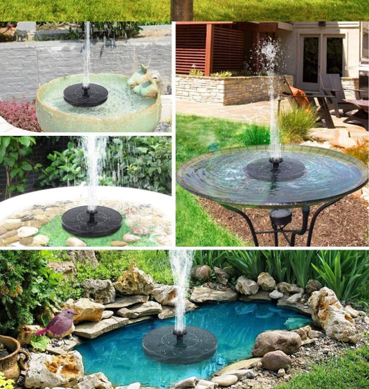 Фонтан на сонячній батареї 16 см з насадками