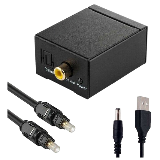 Перехідник аудіо-оптика на 3.5 мм + тюльпани/toslink to 3.5mm jack/RCA