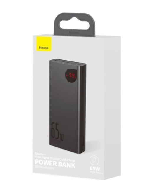 Портативный аккумулятор Baseus Adaman Metal 20000mAh PD/65W QC/3.0 USB Type-C