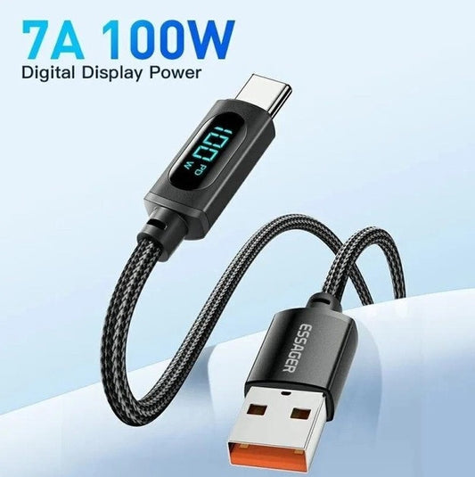 Кабель Essager Type-C PD 100W Fast Charge QC 3.0 200см