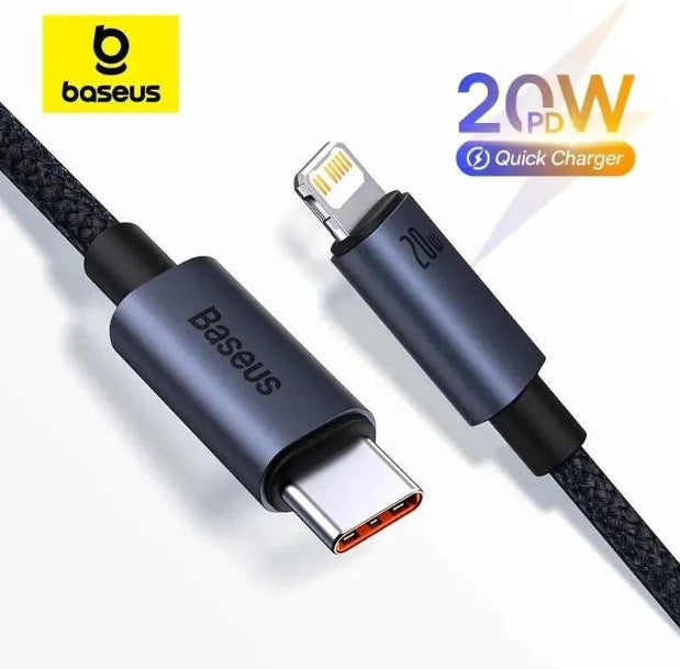 Зарядный кабель Baseus Type-C Lightning PD 20W 1м