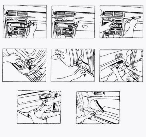 Набор инструментов съемников для снятия обшивки салона автомобиля 5шт