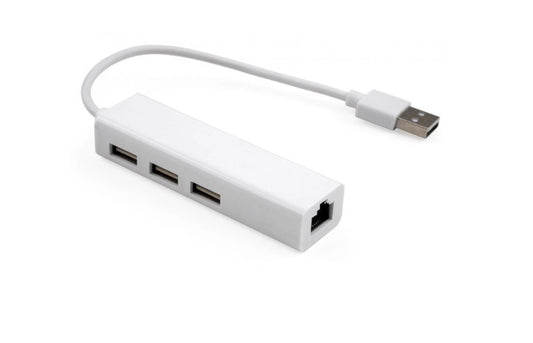 Концентратор-розгалужувач 3xUSB2.0 LAN RJ45 100Mbps