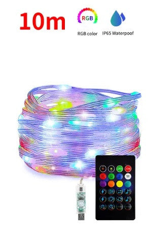 Світлодіодна гірлянда USB 10 м 100 LED з пультом управління