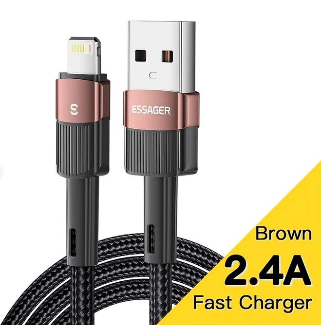 Кабель Essager USB to Lightning 1м EXCL-XC01, золото, 78139