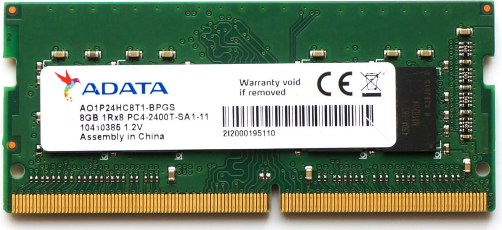 SoDIMM 8Gb DDR4-2400 Adata AO1P24HC8T1-BPGS