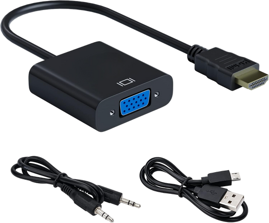 Переходник HDMI to VGA, дополнительное питание и аудио