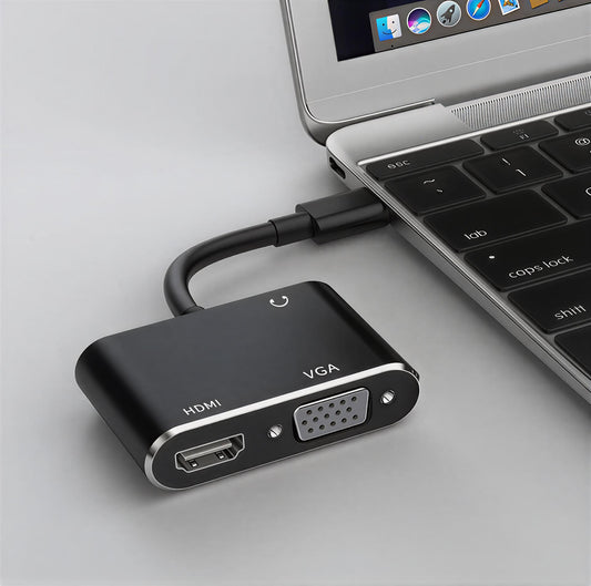 Переходник USB на HDMI и VGA для подключения дополнительного монитора