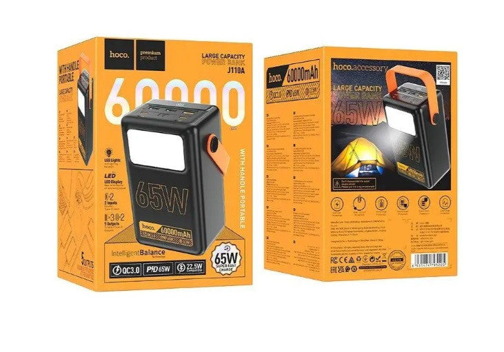 Повербанк Hoco J110A 60000mAh 65W с LED дисплеем
