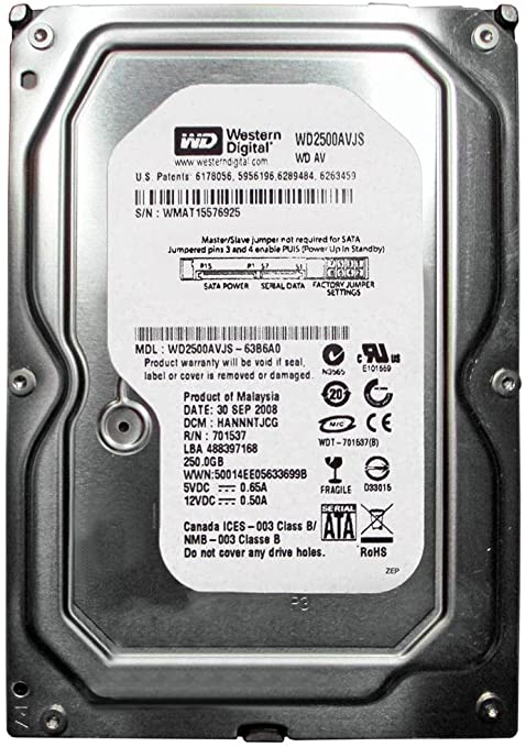 Жорсткий диск 250Gb 3.5" 7200rpm Sata II WD WD2500AVJS