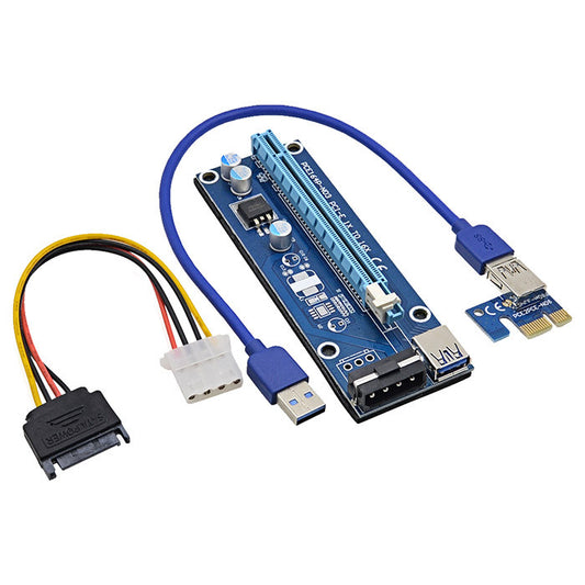 Райзер v006 USB 3.0 PCI-E 1X - 16X Riser для відеокарт 60см