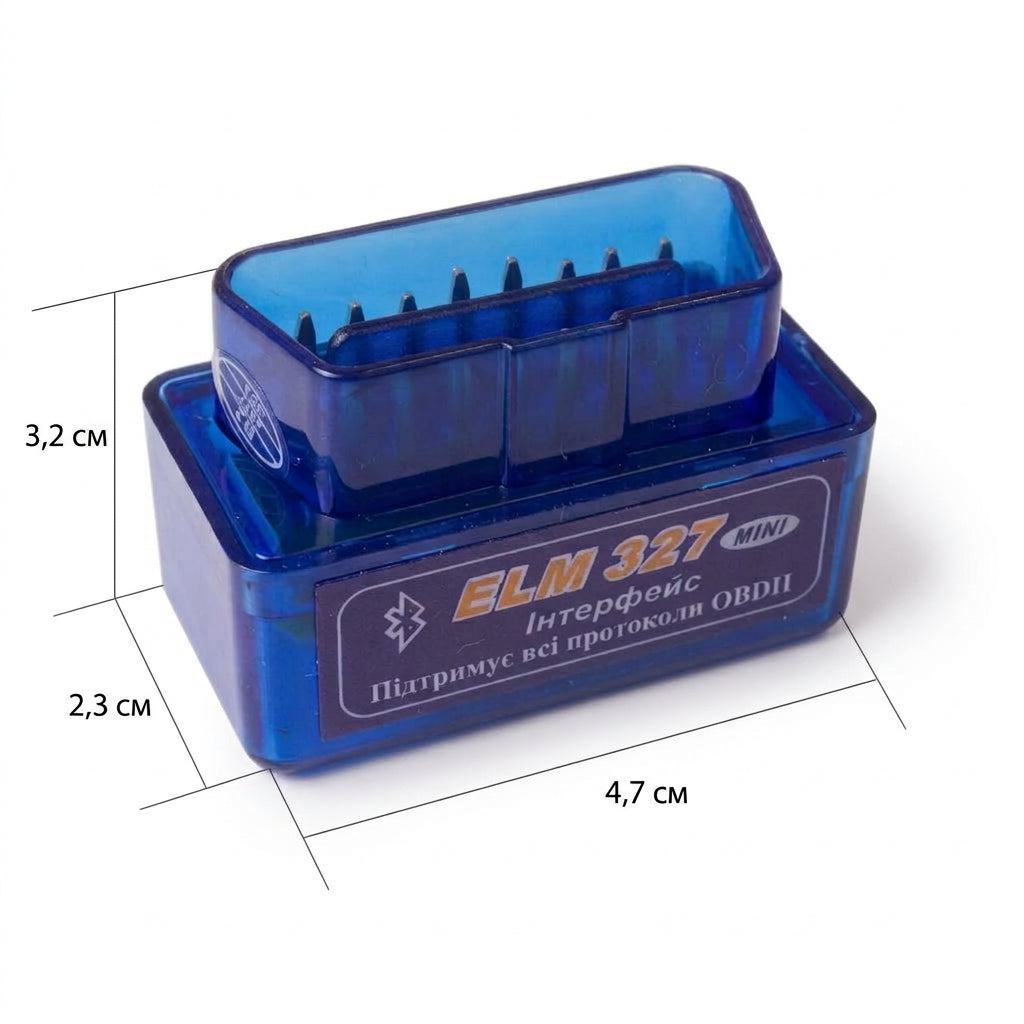 Car scanner ELM327 v1.5 OBD2 Bluetooth 1-board, blue