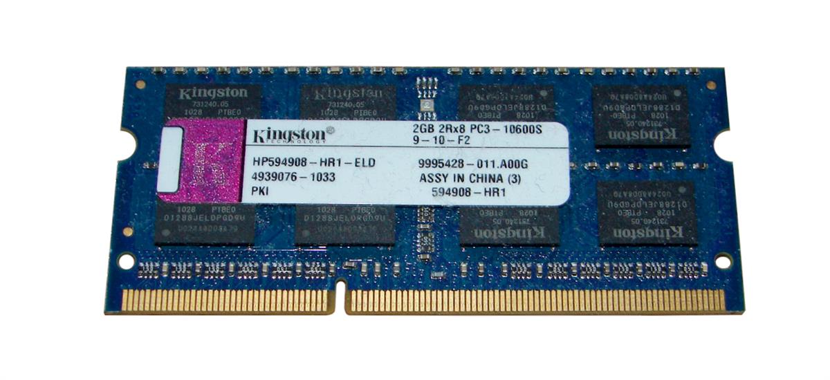 SODIMM 2Gb DDR3-1333 Kingston HP594908-HR1-ELD