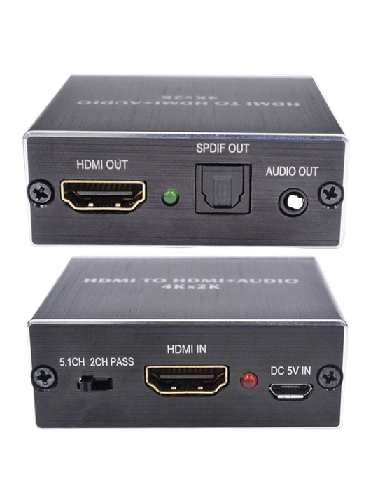 HDMI аудіо екстрактор to optical toslink 3.5мм металевий корпус Kebidu 10P12