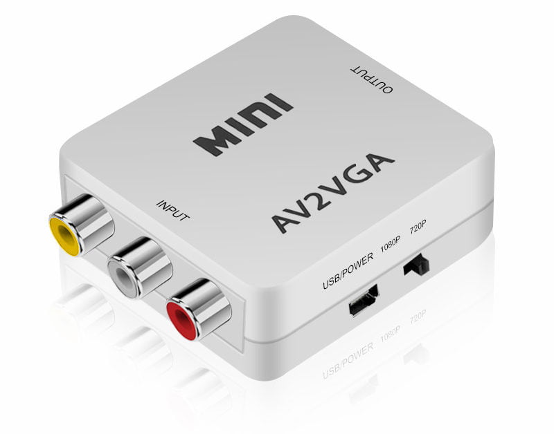 Перехідник-конвертер AV RCA/S-Video to VGA AV2VGA Mini активний Tishric 2T76