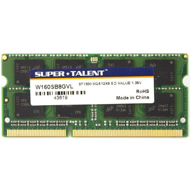 SODIMM 8Gb DDR3L-1600 Super Talent W160SB8GVL