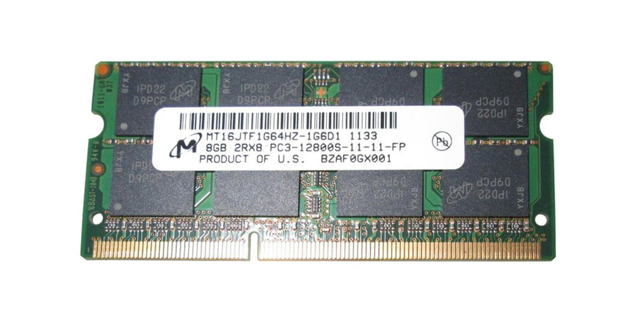 8Gb SODIMM DDR3 1600MHz PC3-12800 Micron MT16JTF1G64HZ-1G6D1