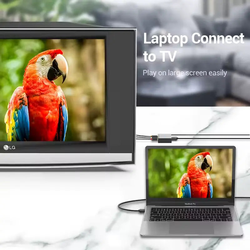 Конвертор HDMI to AV RCA (тюльпан) Vention