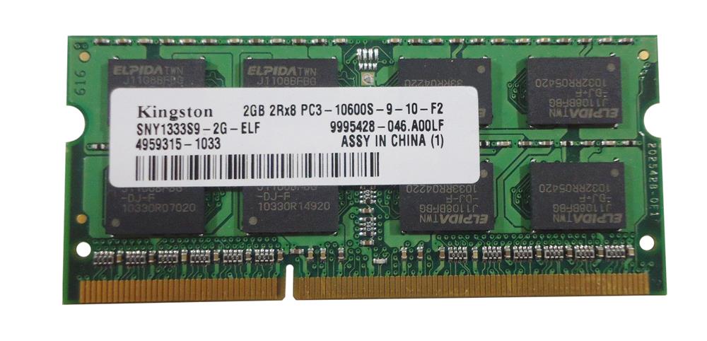 SODIMM DDR3 2GB 1333MHz Kingston SNY1333S9-2G-ELF
