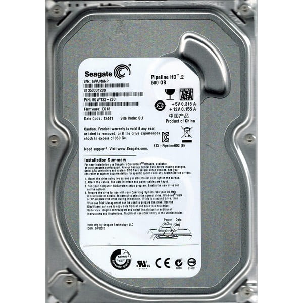 Жорсткий диск 500Гб 3.5 Seagate Video ST3500312CS