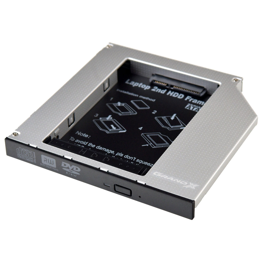 Фрейм-переходник Grand-X HDD 2.5'' to notebook 12.7 mm ODD SATA/mSATA HDC-25
