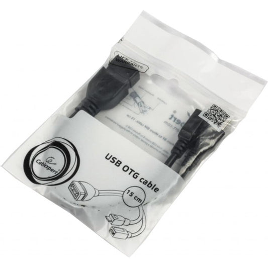 Дата кабеля OTG USB 2.0 AF to Micro 5P M+F 0.15m Cablexpert (A-OTG-AFBM-04)